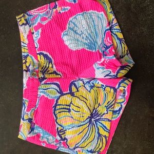 Lilly Pulitzer Neon Pink Floral Shorts